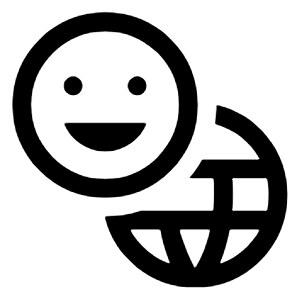 Emoji Language Icon from Outlined Line - Material Symbols Set