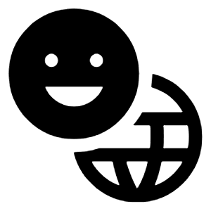 Emoji Language Fill Icon from Outlined Fill - Material Symbols Set