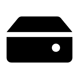 Hard Drive Fill Icon from Rounded Fill - Material Symbols Set