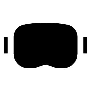 Head Mounted Device Fill Icon from Sharp Fill - Material Symbols Set