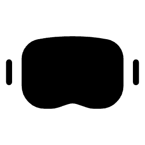 Head Mounted Device Fill Icon from Rounded Fill - Material Symbols Set