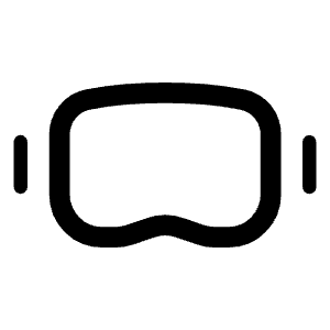 Head Mounted Device Icon from Rounded Line - Material Symbols Set