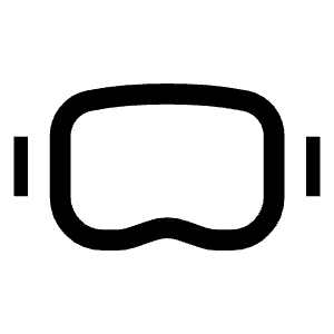 Head Mounted Device Icon from Sharp Line - Material Symbols Set