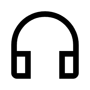 Headphones Icon from Outlined Line - Material Symbols Set