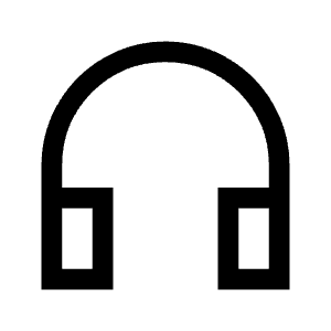 Headphones Icon from Sharp Line - Material Symbols Set