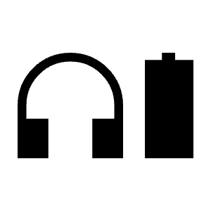 Headphones Battery Fill Icon from Sharp Fill - Material Symbols Set