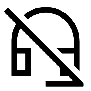 Headset Off Icon from Sharp Line - Material Symbols Set