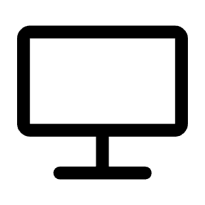 Jamboard Kiosk Icon from Rounded Line - Material Symbols Set