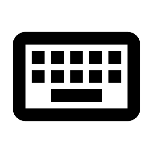 Keyboard Icon from Rounded Line - Material Pro Free Set