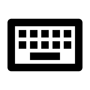 Keyboard Icon from Outlined Line - Streamline Material Free Set