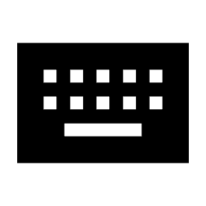 Keyboard Fill Icon from Sharp Fill - Material Symbols Set