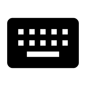 Keyboard Fill Icon from Outlined Fill - Material Symbols Set