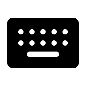 Keyboard Fill Icon from Rounded Fill - Material Symbols Set
