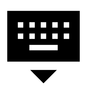 Keyboard Hide Fill Icon from Sharp Fill - Material Symbols Set