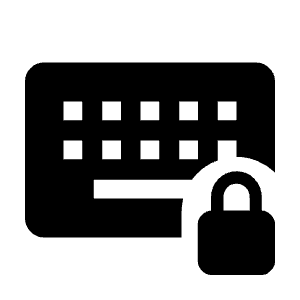 Keyboard Lock Fill Icon from Outlined Fill - Material Symbols Set