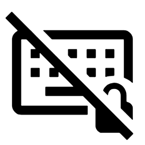 Keyboard Lock Off Icon from Outlined Line - Material Symbols Set