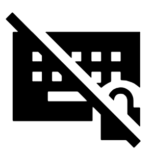 Keyboard Lock Off Fill Icon from Sharp Fill - Material Symbols Set