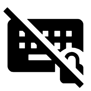 Keyboard Lock Off Fill Icon from Outlined Fill - Material Symbols Set