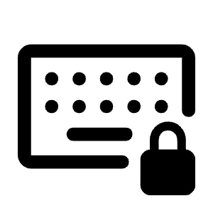 Keyboard Lock Icon from Rounded Line - Material Symbols Set