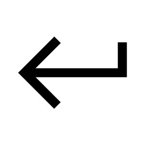 Keyboard Return Icon from Outlined Line - Material Symbols Set
