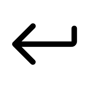 Keyboard Return Icon from Rounded Line - Material Symbols Set