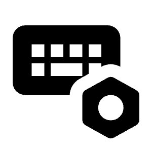 Keyboard Setting Bolt Fill Icon from Rounded Fill - Material Pro Free Set