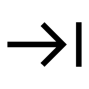 Keyboard Tab Fill Icon from Sharp Fill - Material Symbols Set