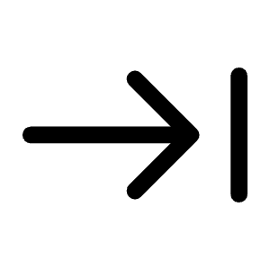 Keyboard Tab Icon from Rounded Line - Material Symbols Set