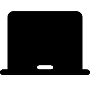 Laptop Chromebook Fill Icon from Rounded Fill - Material Symbols Set