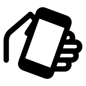 Lift To Talk Icon from Rounded Line - Material Symbols Set