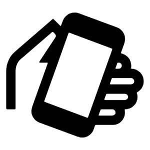 Lift To Talk Fill Icon from Outlined Fill - Material Symbols Set