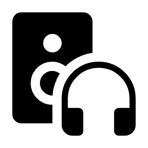 Media Output Fill Icon from Rounded Fill - Material Symbols Set
