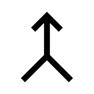 Merge Icon from Sharp Line - Material Symbols Set