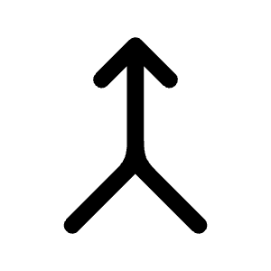 Merge Icon from Rounded Line - Material Symbols Set