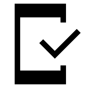 Mobile Friendly Fill Icon from Sharp Fill - Material Symbols Set