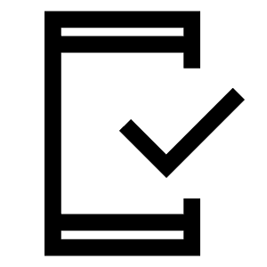 Mobile Friendly Icon from Sharp Line - Material Symbols Set
