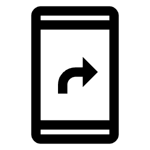 Mobile Screen Share Icon from Outlined Line - Material Symbols Set