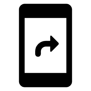 Mobile Screen Share Fill Icon from Rounded Fill - Material Symbols Set