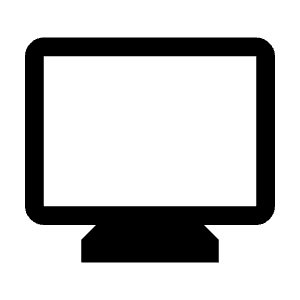 Monitor Icon from Outlined Line - Material Symbols Set