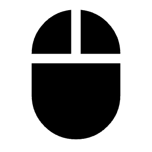 Mouse Fill Icon from Rounded Fill - Material Symbols Set