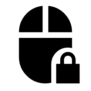 Mouse Lock Fill Icon from Sharp Fill - Material Symbols Set