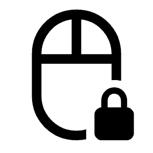 Mouse Lock Icon from Rounded Line - Material Symbols Set