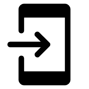 Open In Phone Fill Icon from Rounded Fill - Material Symbols Set