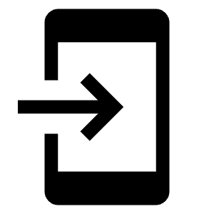 Open In Phone Fill Icon from Outlined Fill - Material Symbols Set