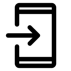 Open In Phone Icon from Rounded Line - Material Symbols Set