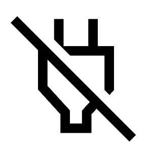 Power Off Icon from Sharp Line - Material Symbols Set