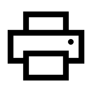 Print Icon from Sharp Line - Material Symbols Set