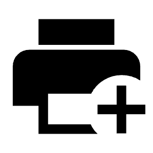 Print Add Fill Icon from Outlined Fill - Material Symbols Set