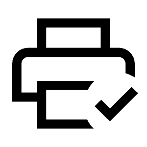 Print Connect Icon from Outlined Line - Material Symbols Set