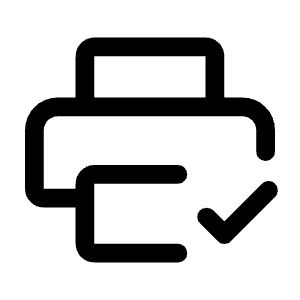 Print Connect Icon from Rounded Line - Material Symbols Set
